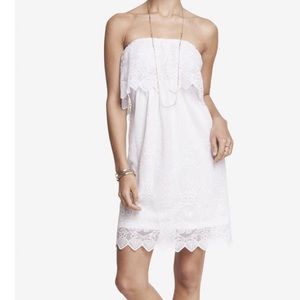 NWT strapless lace dress with back cutout detail